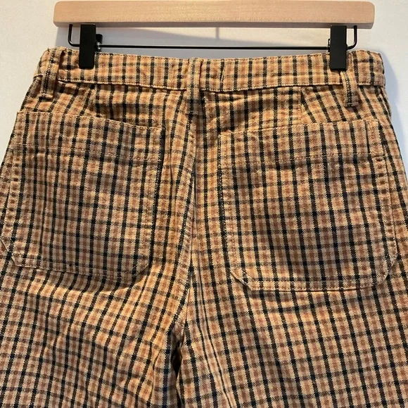 Madewell Plaid Slim Emmet Wide Leg Crop Pants Size 28 - Picture 8 of 15